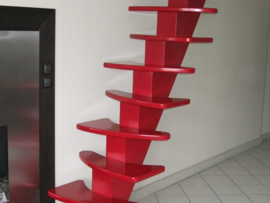 Escalier à pas japonais, gain de place — vue 1